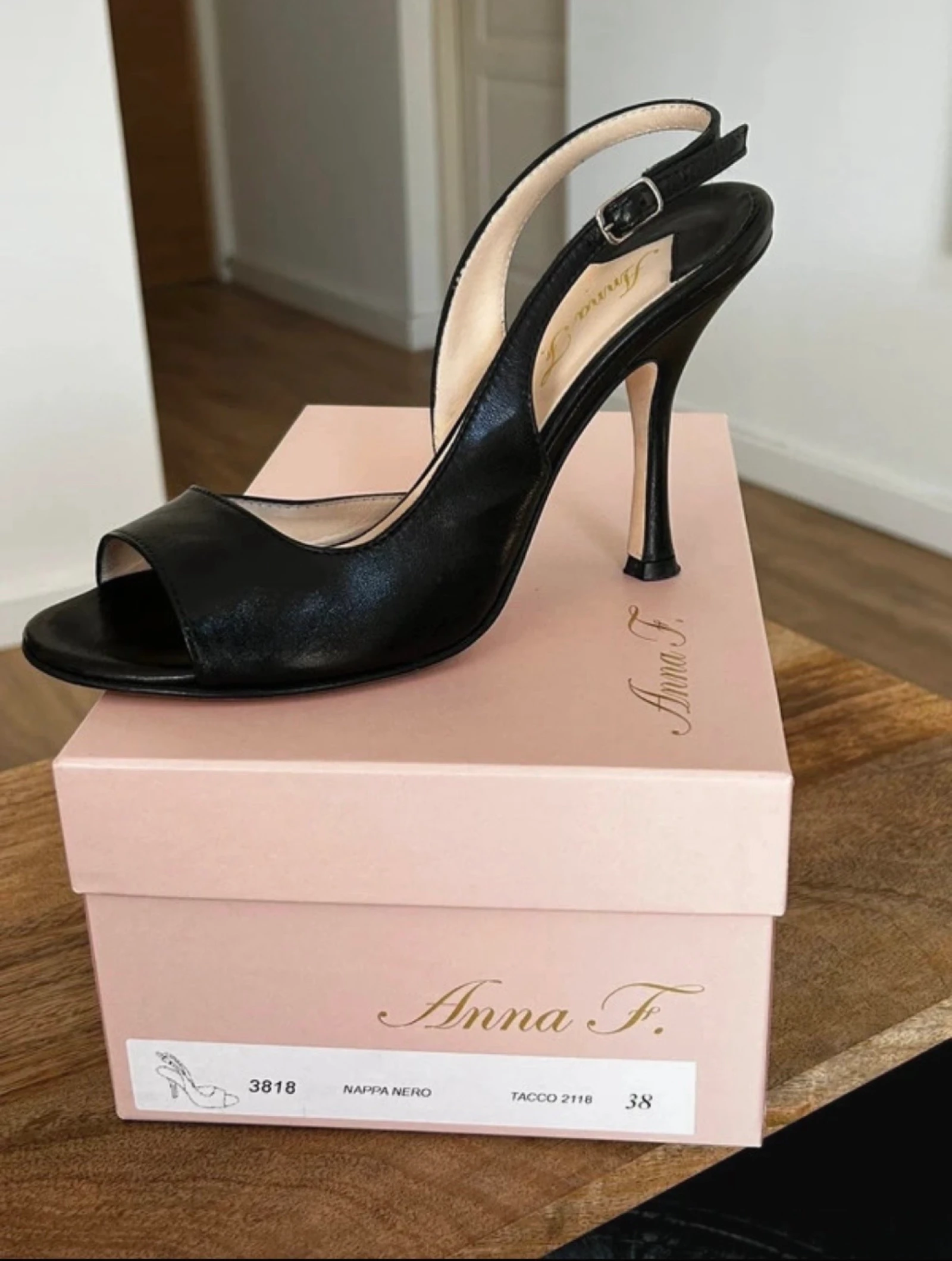 ANNA F. pumps – Black leather – Size 38 – Made in Italy 🇮🇹 – photo 10